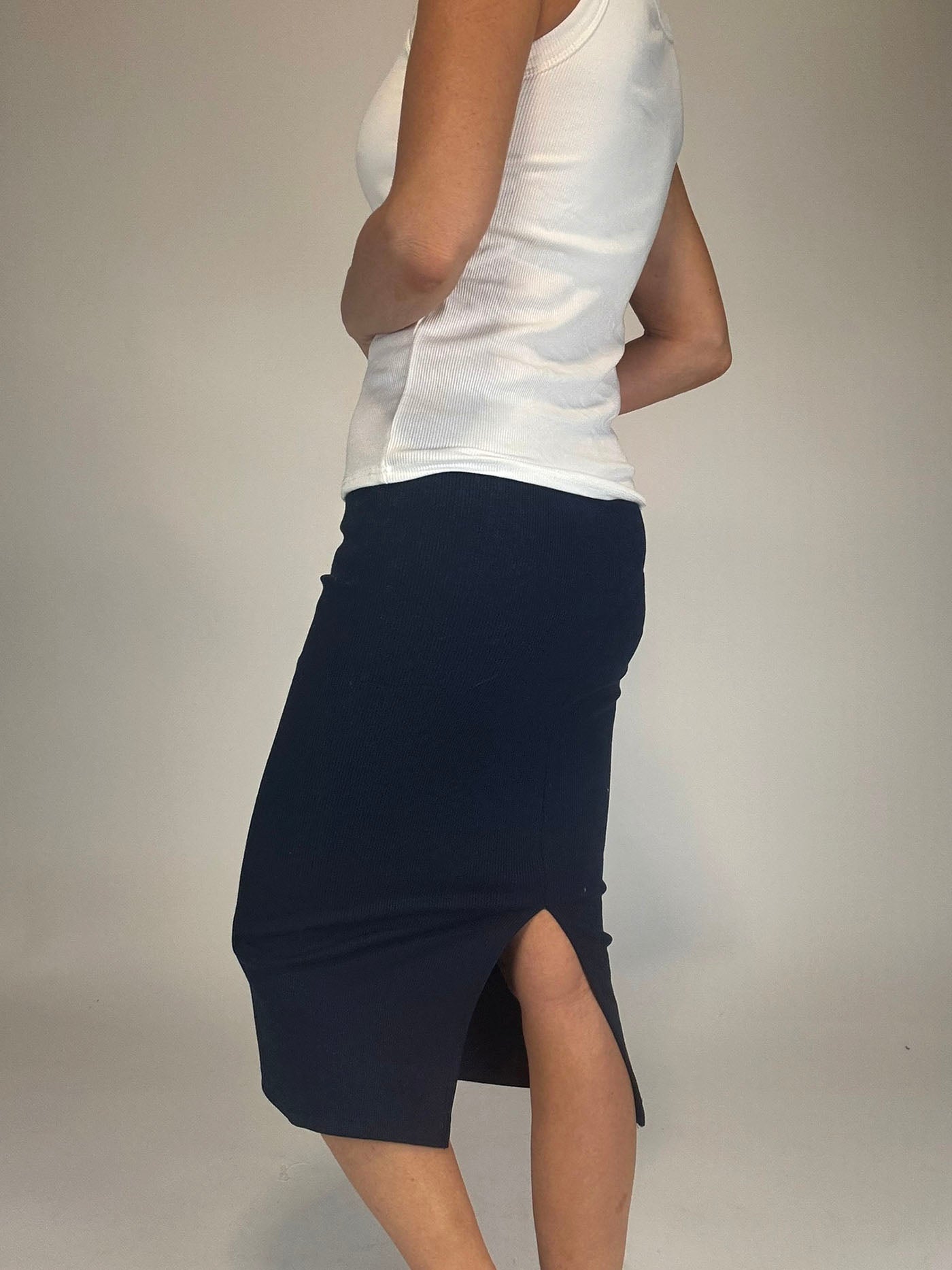 The Skinny Rib Styling Skirt