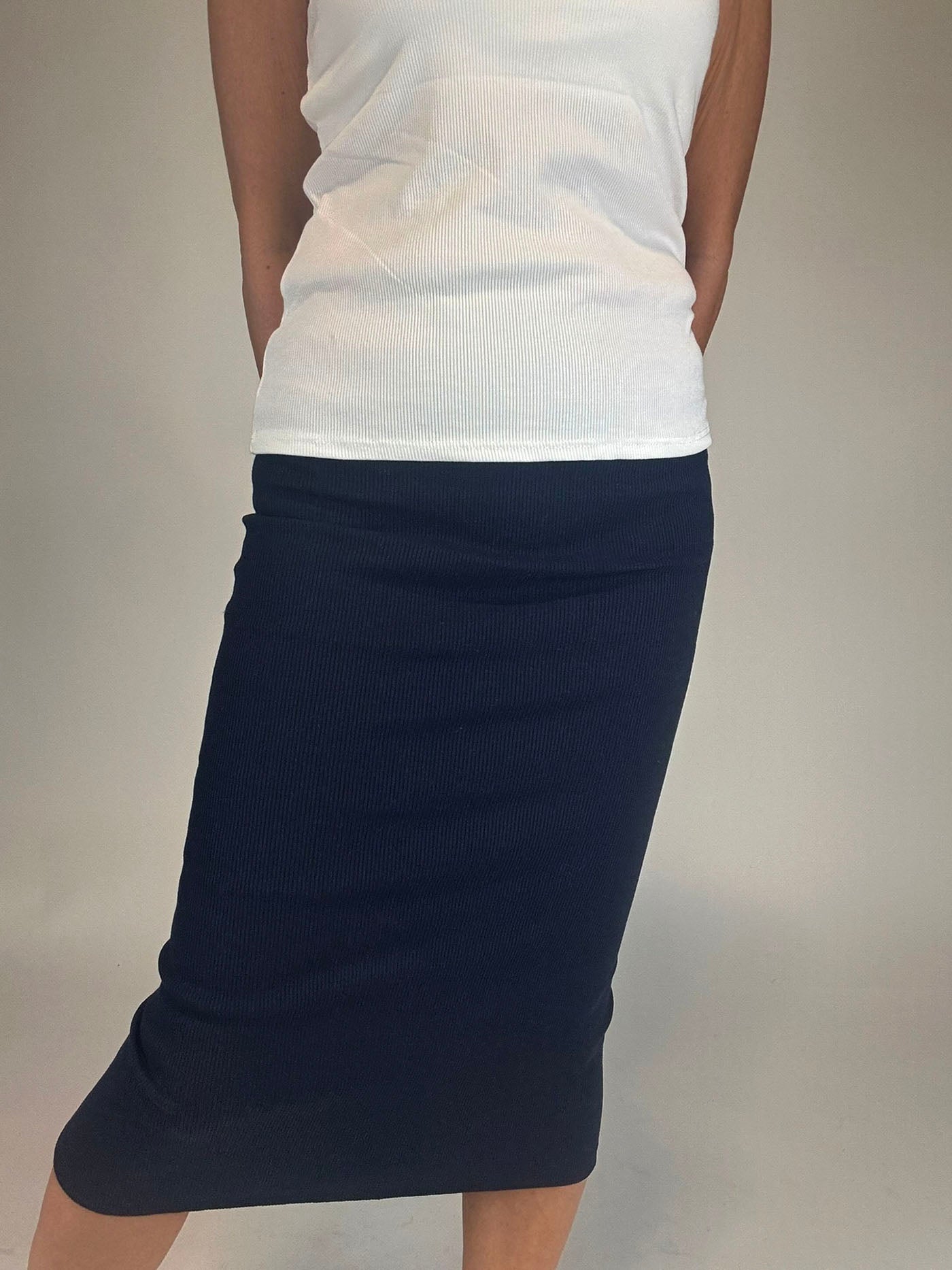The Skinny Rib Styling Skirt