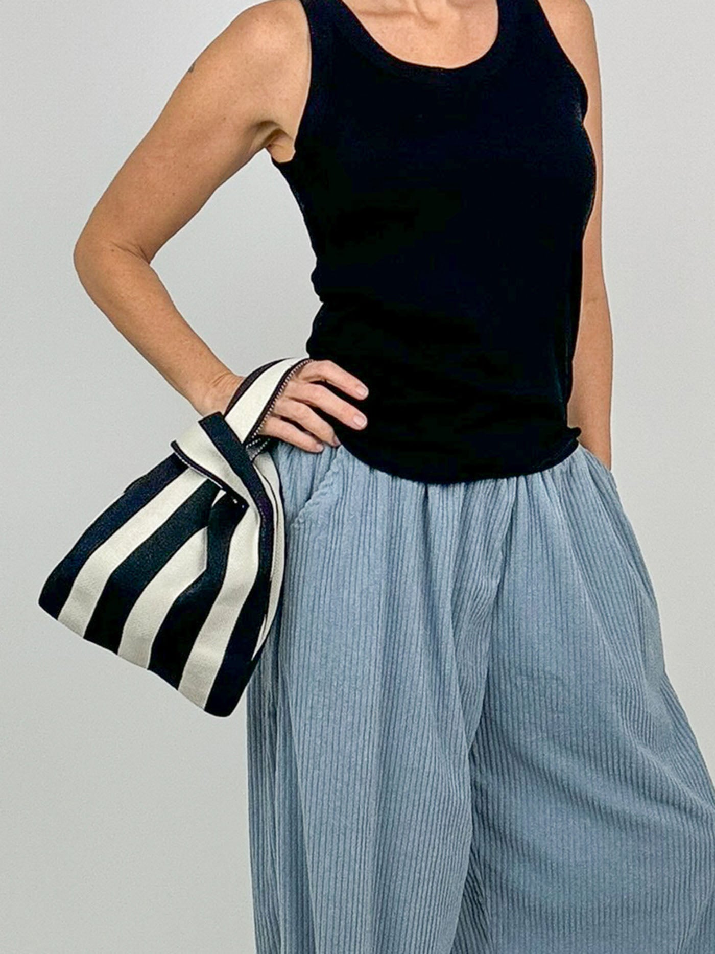 The Bold Stripe Midi Knit Tote