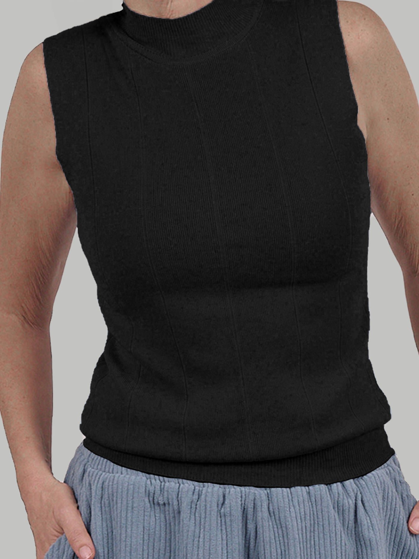 The Sleeveless Rib Knit